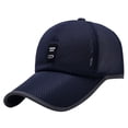 thumbnail image 4 of 2x sombrero de visera curva en de malla de camionero sólido de béisbol para hombre ajustable, 4 of 9