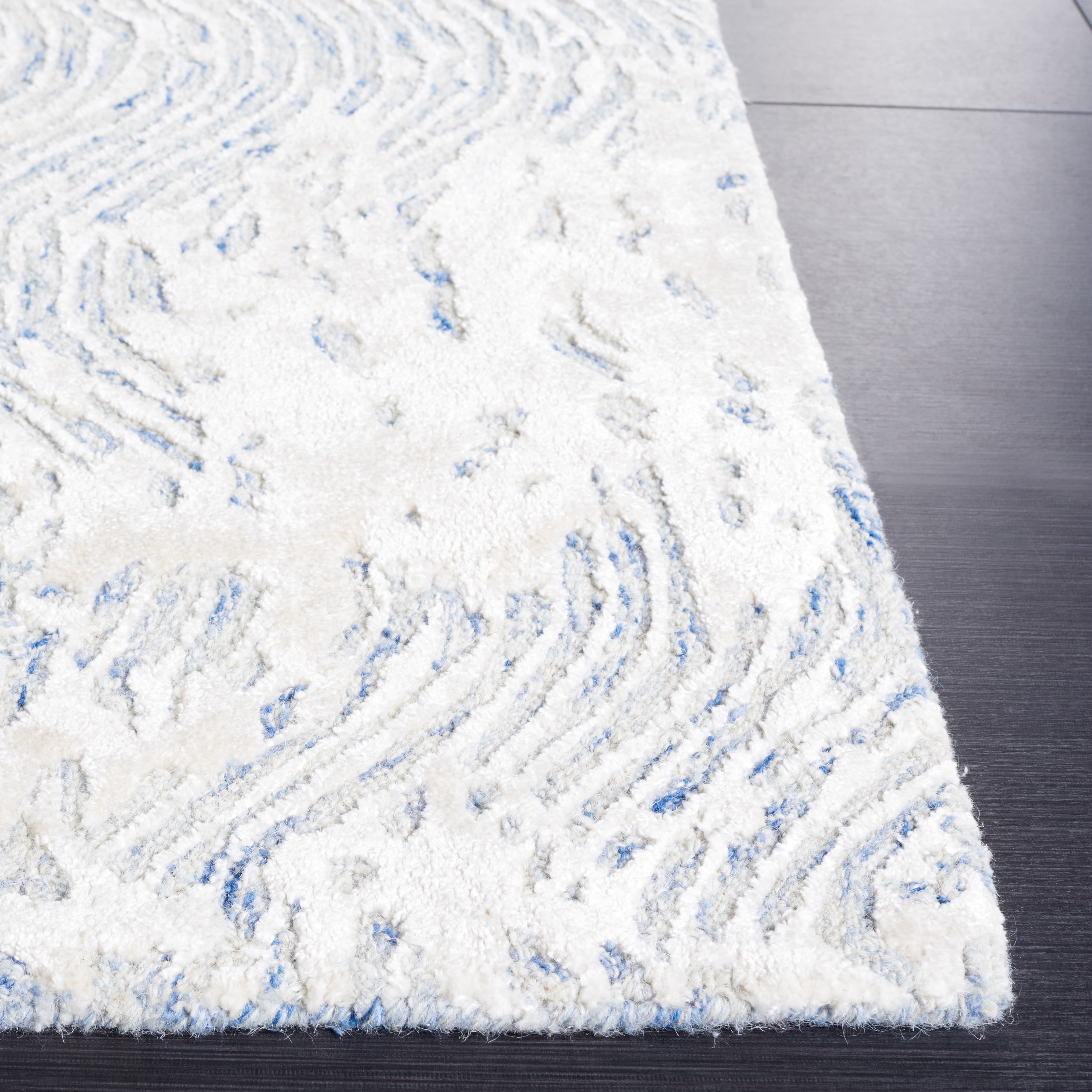 SAFAVIEH Glamour Tashi Abstract Area Rug, Blue/Ivory, 8' x 10'