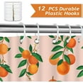 thumbnail image 4 of Orange Fruit Shower Curtain 72 x 72 Inch Round Citrus Decorative Bath Curtain Polyester Fabric Waterproof Bathroom Curtain with 12 Hooks, 4 of 6