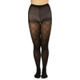 thumbnail image 4 of ToBeInStyle Women's Opaque Diamond Pattern Pantyhose - Black, 4 of 7