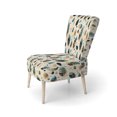 thumbnail image 3 of Designart "Minimalism Green Fern Flowers" Upholstered Bohemian & Eclectic Accent Chair and Boho Arm Chair - Multiple Color & Pattern, 3 of 7