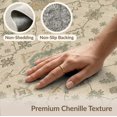 thumbnail image 6 of ODIKA 6'x9' Washable Area Rug Beige Blue Elegance with Symmetrical Floral Design Intricate Geometric Borders for Dining Room, Under Table, Office Décor, Non-Slip Chair-Friendly, 6 of 7