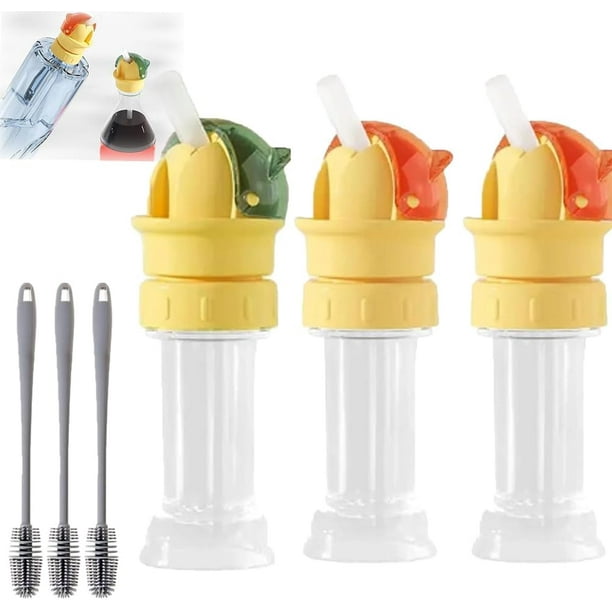 Tapa de paja reutilizable para botella de agua de bebidas para niños, tapa de paja de diseño 2 en 1 portátil, tapa giratoria para botella de agua, tapas de botellas de agua a prueba de derrames para n