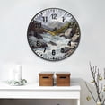 thumbnail image 2 of Yayeee Wall Clock Battery Operated 11.9" Silent Non-Ticking for Living Room, River and Mountains, 2 of 8