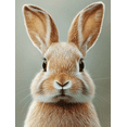 thumbnail image 1 of Qisvanset Framed Canvas Wall Art 12x16 Inch Earth Tone Bunny Botanical Kids Nursery Print Art, 1 of 5