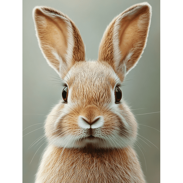 Qisvanset Framed Canvas Wall Art 12x16 Inch Earth Tone Bunny Botanical Kids Nursery Print Art