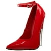 Womens Red High Heel Shoes Scream Fetish Shoes Ankle Strap Pointed 6 Inch Heels