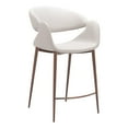 thumbnail image 5 of Limay Counter Stool Beige & Walnut Counter Stool, Modern Style, Plush and durable faux leather fabric, Plywood, Indoor Bar, 5 of 9