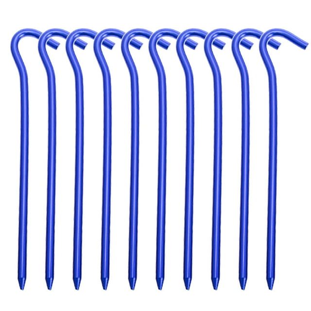 Estacas para tienda de campaña, estacas ligeras de aluminio para acampada y jardín, 10 Uds.