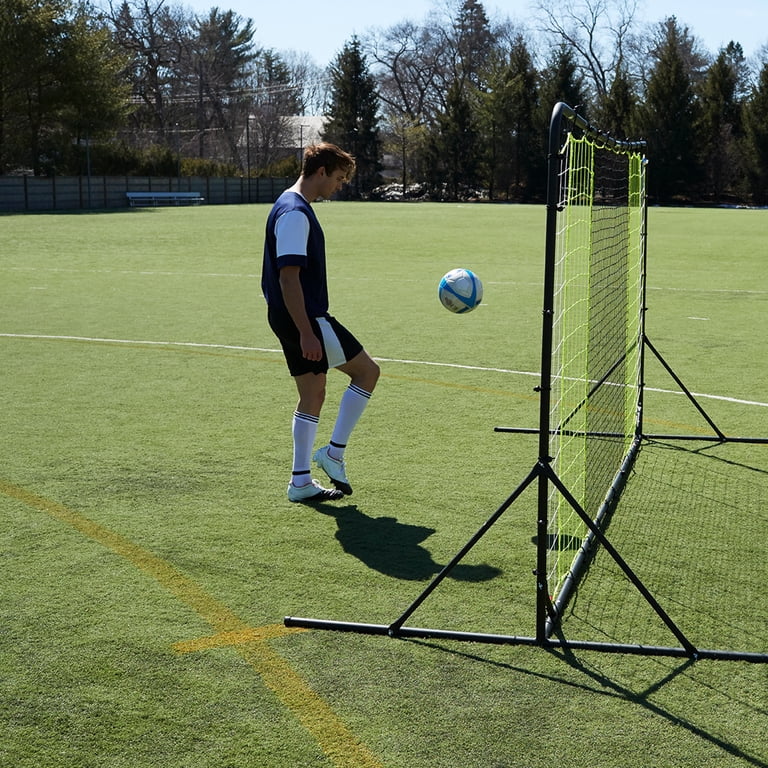 Soccer Rebounder Net 6x12 Feet Practice Soccer Training Equipment | Portable, Easy Assembly, Steel Frame | Perfect For Practicing Backyard Volley, Solo Training,Kickback, Passing, Pitchback