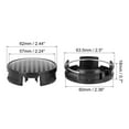 thumbnail image 2 of Unique Bargains 2pcs 62mm 4 Lugs Car Wheel Hub Caps Universal Black with Carbon Fiber, 2 of 4