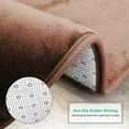 thumbnail image 3 of Clara Clark Set of 2 Absorbent Memory Foam Bath Mat Bathroom Rugs,17x24 Plus 20x32 inch Bath Rugs, Brown, 3 of 6