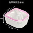 thumbnail image 2 of Nail Soaking Bowl, Soak Off Gel Polish Dip Powder Remover Manicure Bowl with Triangle Cuticle Peeler and Stainless Steel Cuticle Pusher Nail Art Tool, 2 of 5
