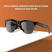 DEELLEEO Smart Glasses,Wireless Bluetooth,IPX7 Waterproof,Bone Conduction Sound (Music&Call) for All Smart Devices - Polarized Lens Sunglasses