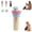 pink, variant on Automatic Cat Teaser, Electric wand equipped with retractable rope and soft plush ball, fun interactive toy for indoor cats to play and get daily exercise,black