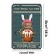 thumbnail image 5 of Placa Metal Vintage Gato Con Orejas Conejo Pintura Hierro Rectangular 20x30cm, 5 of 9