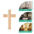 thumbnail image 3 of Wood Cross Shape Adorn for Religious Decor Household Wall Hanging Cross, 3 of 5