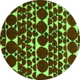 thumbnail image 1 of Ahgly Company Indoor Round Abstract Green Modern Area Rugs, 6' Round, 1 of 4
