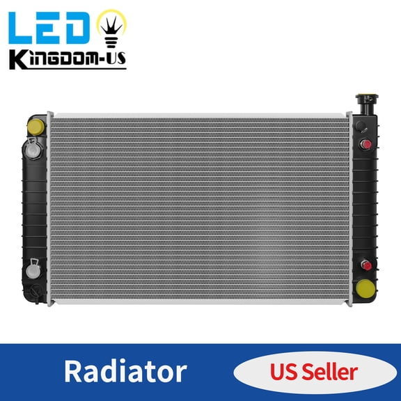 LEDKINGDOMUS Direct-Fit Radiator for 1988-2001 Chevy/GMC C1500-C3500 Trucks & Suburban V6/V8 4.3L-5.7L w/TOC, Aluminum Core Leak-Proof Design, OE Match 8010622 3058768