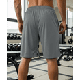 thumbnail image 3 of NY Threads Mens Athletic Shorts 2 Pack Quick Dry Lightweight Running Workout Gym Shorts with Pockets, Small, Black/Medium Grey, 3 of 7