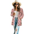 thumbnail image 2 of SCRAWLGOD Santa Claus Cardigan Sweatshirt for Women Lightweight Jacket with Pockets Size S Long Sleeve Sweater Cardigan Women Trendy Breathable Women Dressy Sweaters for Christmas, 2 of 7