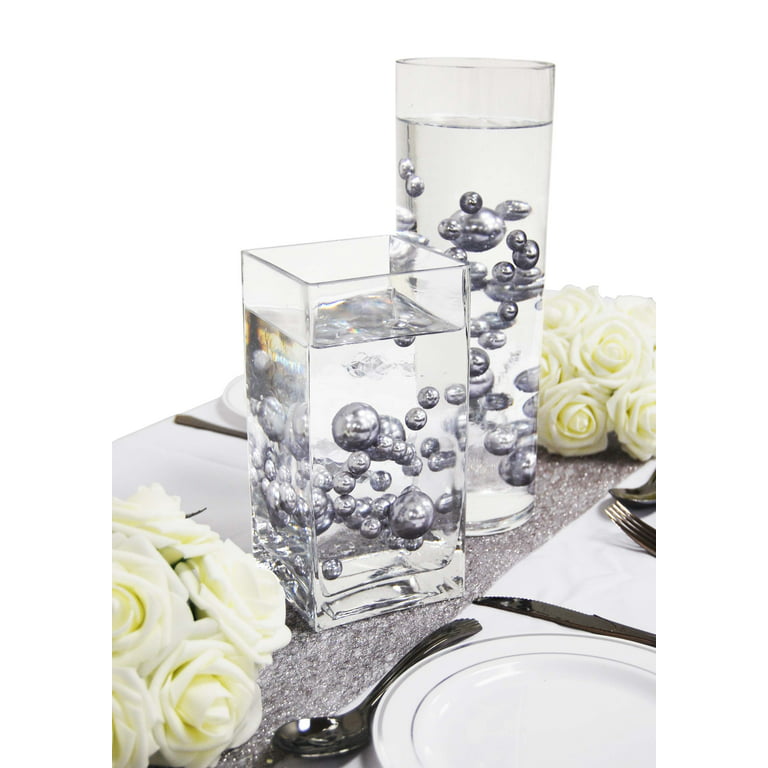 Floating No Hole Pearls - Jumbo/Assorted Sizes Vase Decorations Includes  Transparent Water Gels for Floating Vase pearl