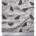 thumbnail image 2 of Soimoi Modal Satin Fabric Sleigh & with Love Text Printed Fabric 1 Yard 42 Inch Wide, 2 of 5