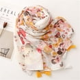thumbnail image 3 of HSHDLDF Foulard Boho pour Femmes Légère à Imprimé Floral Foulard Automne Hiver Mode Châle à Franges, 3 of 5