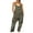Army Green, variant on Sakmal Summer Jumpsuits for Women Casual Sleeveless Petite Red Overalls Floral Long Wide Leg V Neck Pants with Pockets