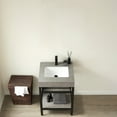 thumbnail image 3 of Funes 24" Single Sink Bathroom Vanity in Brushed Gold Frame White Top No Mirror, 3 of 7