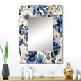thumbnail image 1 of Designart "Blue Victorian Floral Damask I" Damask Wall Mirror, Printed Blue Wall Mirror, Bohemian Bathroom Wall Mirror, Decorative Damask Mirror - 24x32 Inch, 1 of 5