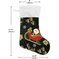 thumbnail image 6 of SKYSONIC Christmas Stocking Personalized Christmas Santa Large Candy Stocking Hanging Gift Xmas Stockings Decoration 2 PCS for Family Holiday Party Ornaments Decor Fireplace, 6 of 7