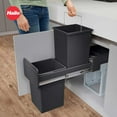 thumbnail image 6 of Hailo Kitchen Trash Can Dual 14L Waste Separation, EcoLine Design L, Black, 6 of 11