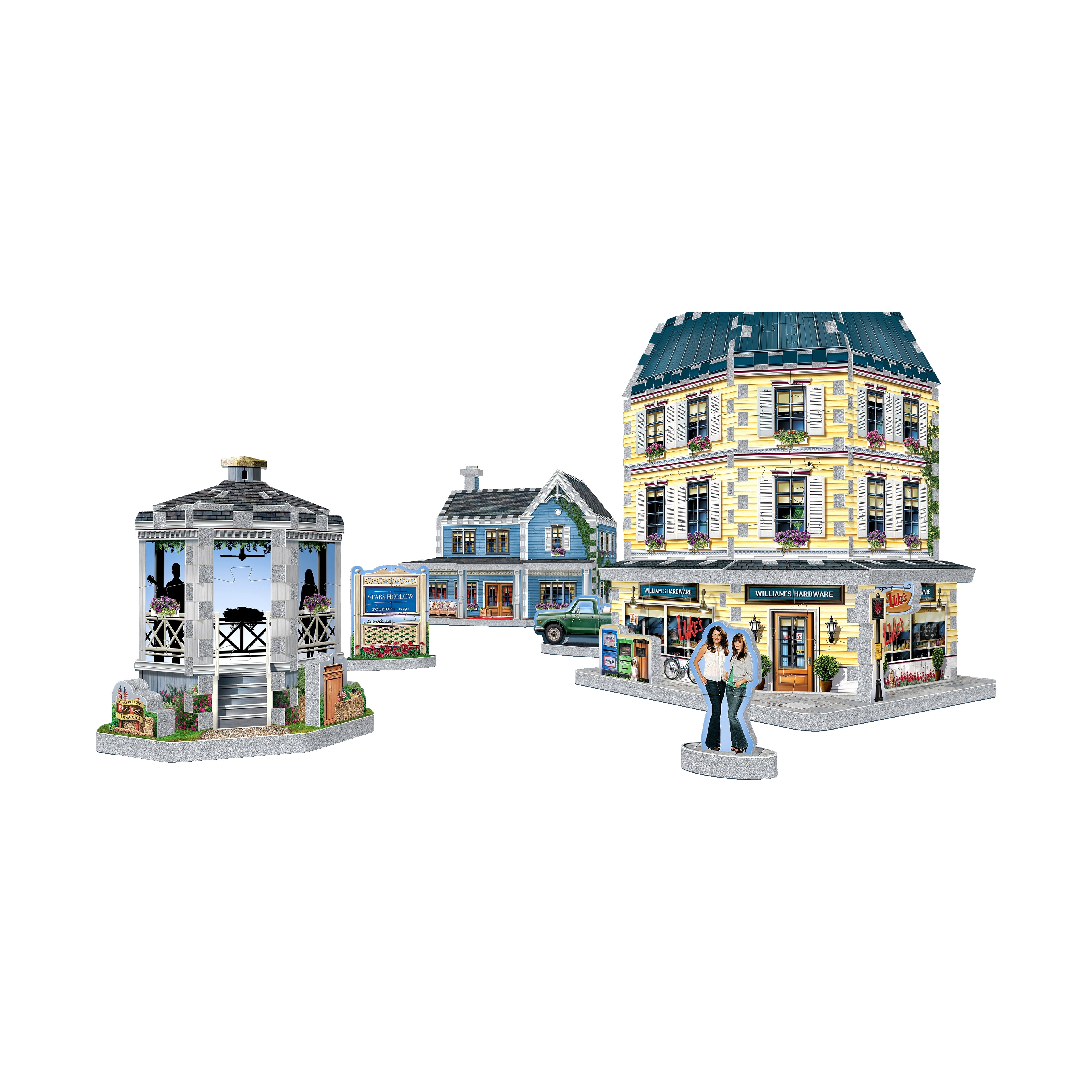 Wrebbit Gilmore Girls - Stars Hollow 3D Puzzle: 435 Pcs