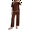 Brown, variant on Short-Sleeved Knitted Trousers Suit Brown XL