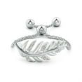thumbnail image 2 of ANGARA Natural Nature-Inspired Diamond Leaf Bolo Ring in 14K White Gold for Women (Size-0.9mm| Color-I-J| Clarity-I1-I2) | April Birthstone, Anniversary, Jewelry Gift for Women | Natural Diamond Ring, 2 of 9