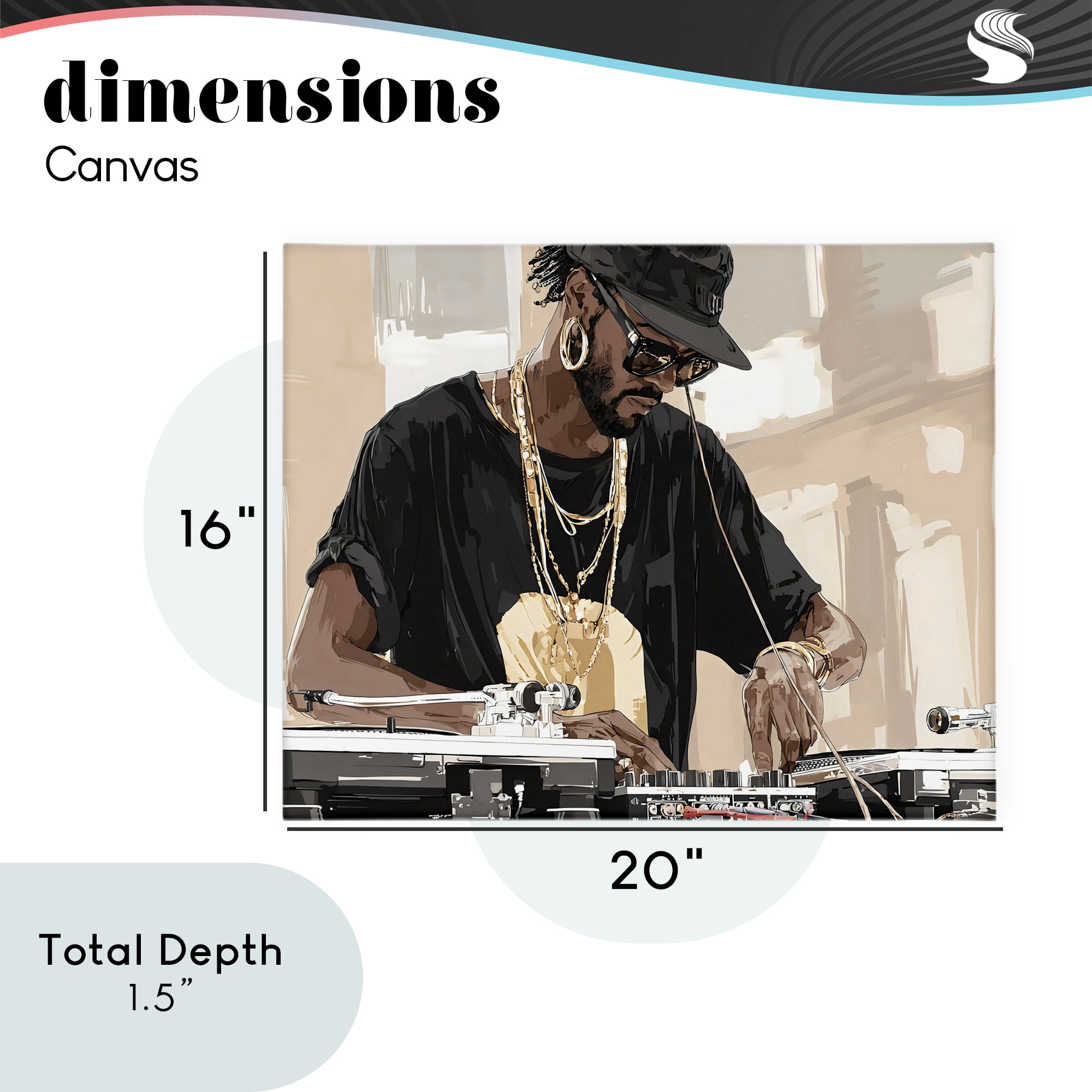 Stupell Industries Timeless DJ with Urban Rhythm Canvas Wall Art, design by Franklyn Gregory