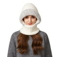 thumbnail image 5 of 3-in-1 Knit Hat with Scarf & Face Mask | Fleece Lined Winter Balaclava for Women | Windproof Warmth for Cold Weather, 5 of 8