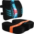 thumbnail image 1 of Cojín de asiento y almohada lumbar CloudBliss Black, 1 of 7