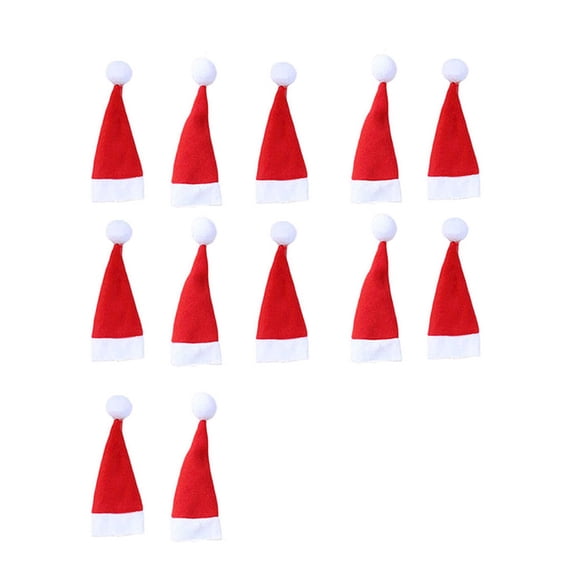 Clearance Under $ 0.69 12Pcs Mini Santa Hats, Small Christmas Hat Decorations for Lollipops, Crafts, DIY Projects, Holiday Party and Festive Decor