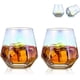 thumbnail image 2 of Vasos de whisky de diamante, paquete de 2, vasos de jugo, vasos de whisky escocés inclinables, vasos de whisky de 300 ml, modernos, 2 of 5