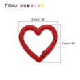 thumbnail image 2 of Uxcell 15Pack Heart-Shaped Trigger Snap Clip Keyrings Buckle Snap Hook Clip, Multi Color, 2 of 5