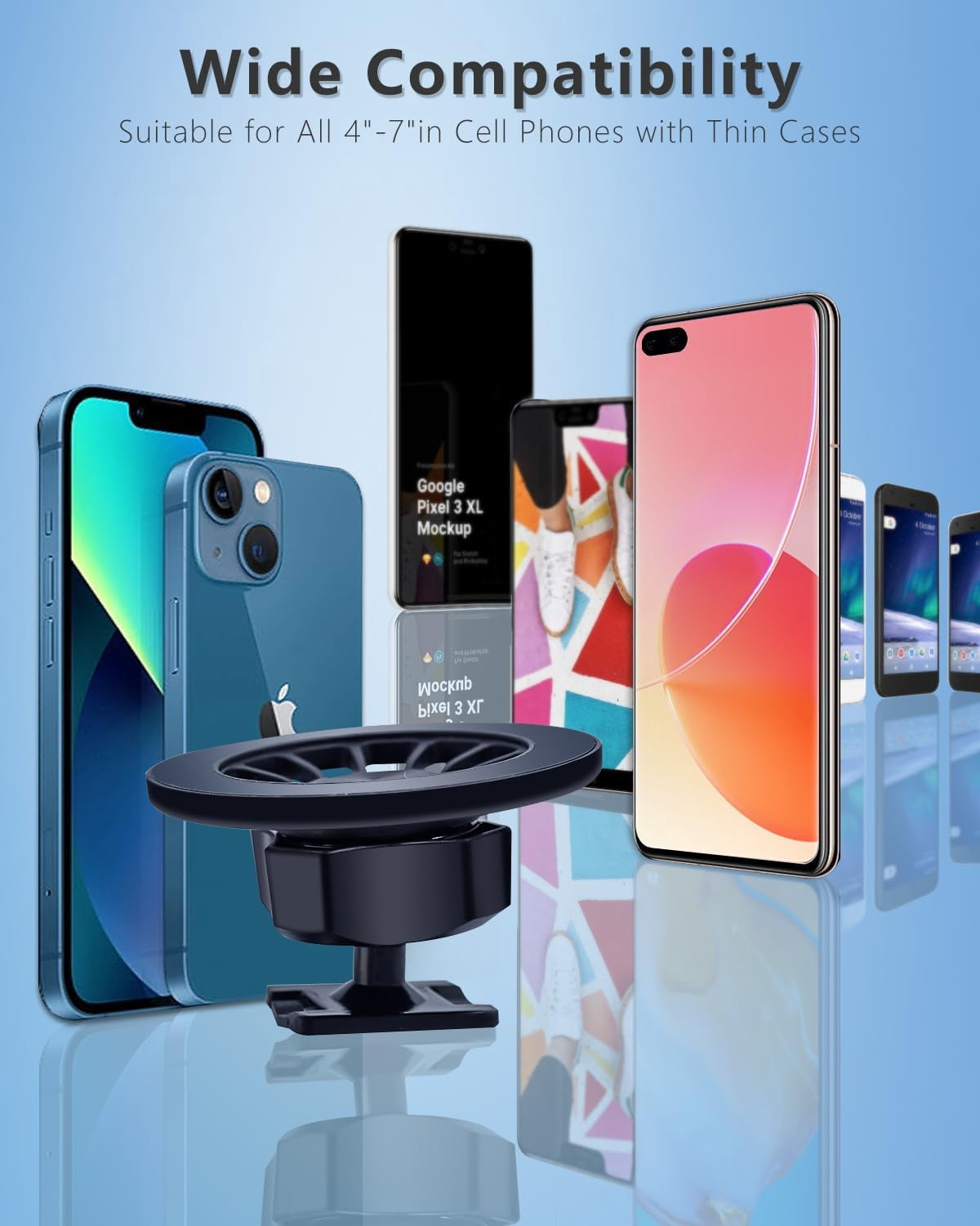 Phone Holder for Toyota Highlander 2020-2025,Car Phone Mount for Highlander 2020-2025 (NOT for Grand Highlander),Strong Magnetic Custom Fit for iPhone Mag Safe Case,Android Phones