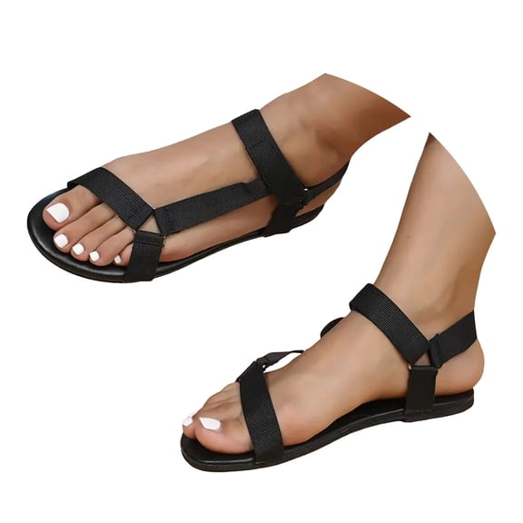 IUJSOY Flat Sandals for Women Leopard Print Fashion Beach Sandals Lightweight Casual Flats