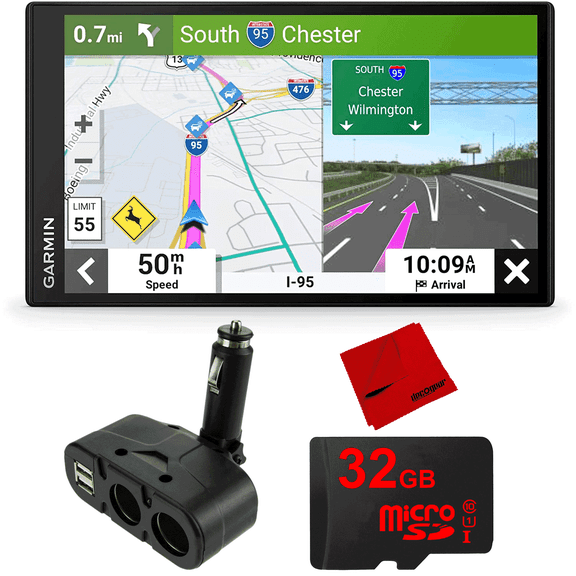 Garmin DriveSmart 86 8" Car GPS Navigator (010-02471-00) Bundle with USB Car Charger| Official Garmin USA Dealer