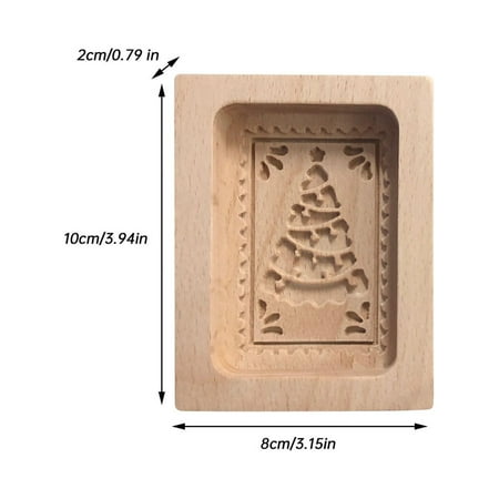 

Kiteky Cookie Cutters Cookie Cutter Bell Tree Diy Baking Moulds Wooden Cookie Cookie Moulds Embossing Craft Decorative Baking Tools for Christmas Thanksgiving Christmas Kitchen