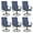 Blue, variant on Vicllax Outdoor Dining Chair Patio Swivel Chairs Padded Textilene Fabric Metal Frame Set of 2 Taupe