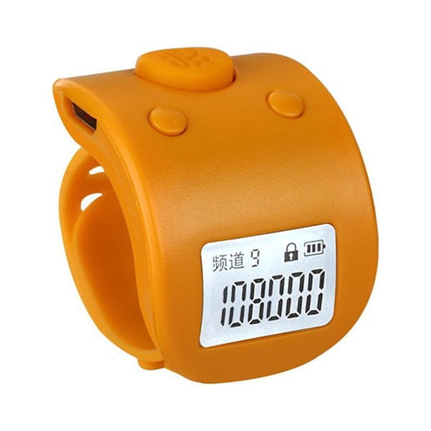 Naiovety Contador de mano, equipo de anillo de conteo Digital recargable, prensa inalámbrica, dispositivo portátil de viaje, regalo para Cocina y Comedor Amarillo