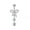 White, variant on 1Pc Crystal Bow Navel Ring Women Barbell Body Piercing Navel Belly Ring Beach-White