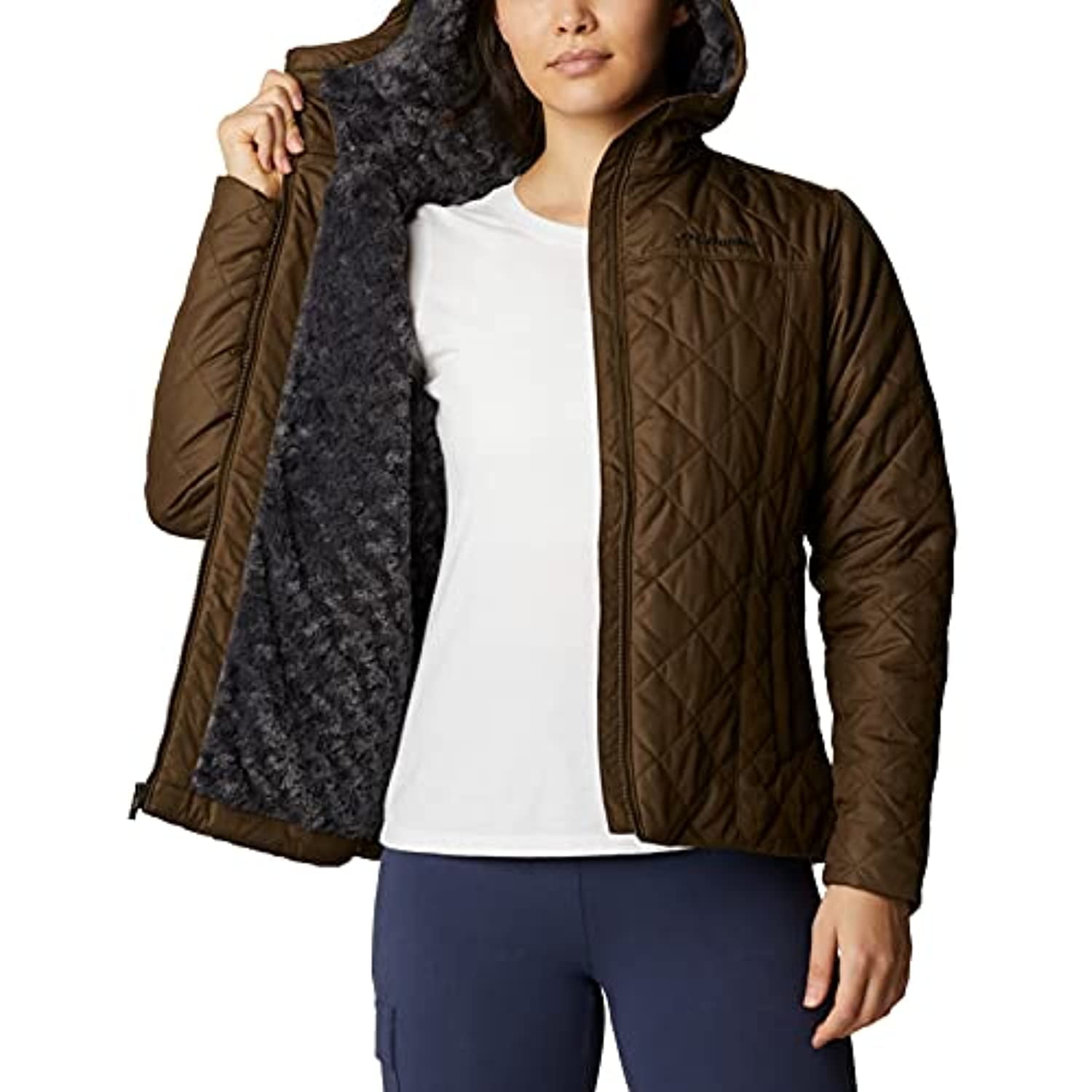 Columbia Women s Copper Crest Hooded Jacket Olive Green 2X Plus
